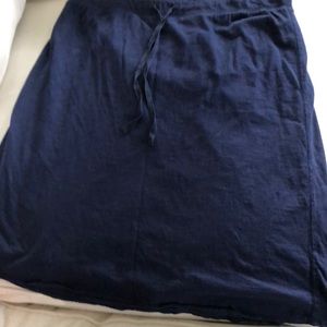 Navy Blue Banana Republic Cotton Skirt